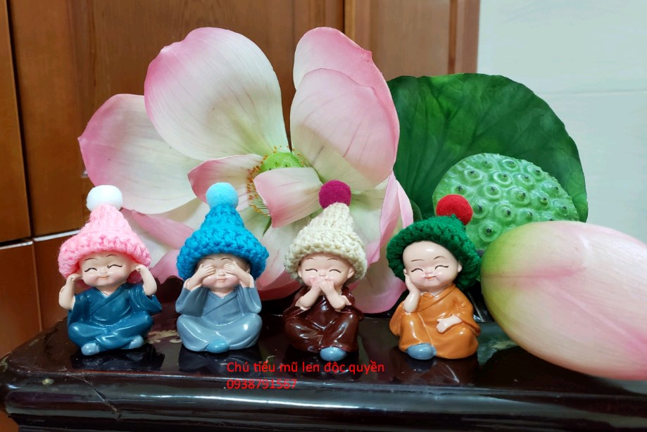 [HCM]Bộ tượng chú tiểu tứ không (gồm 4 chú tiểu)