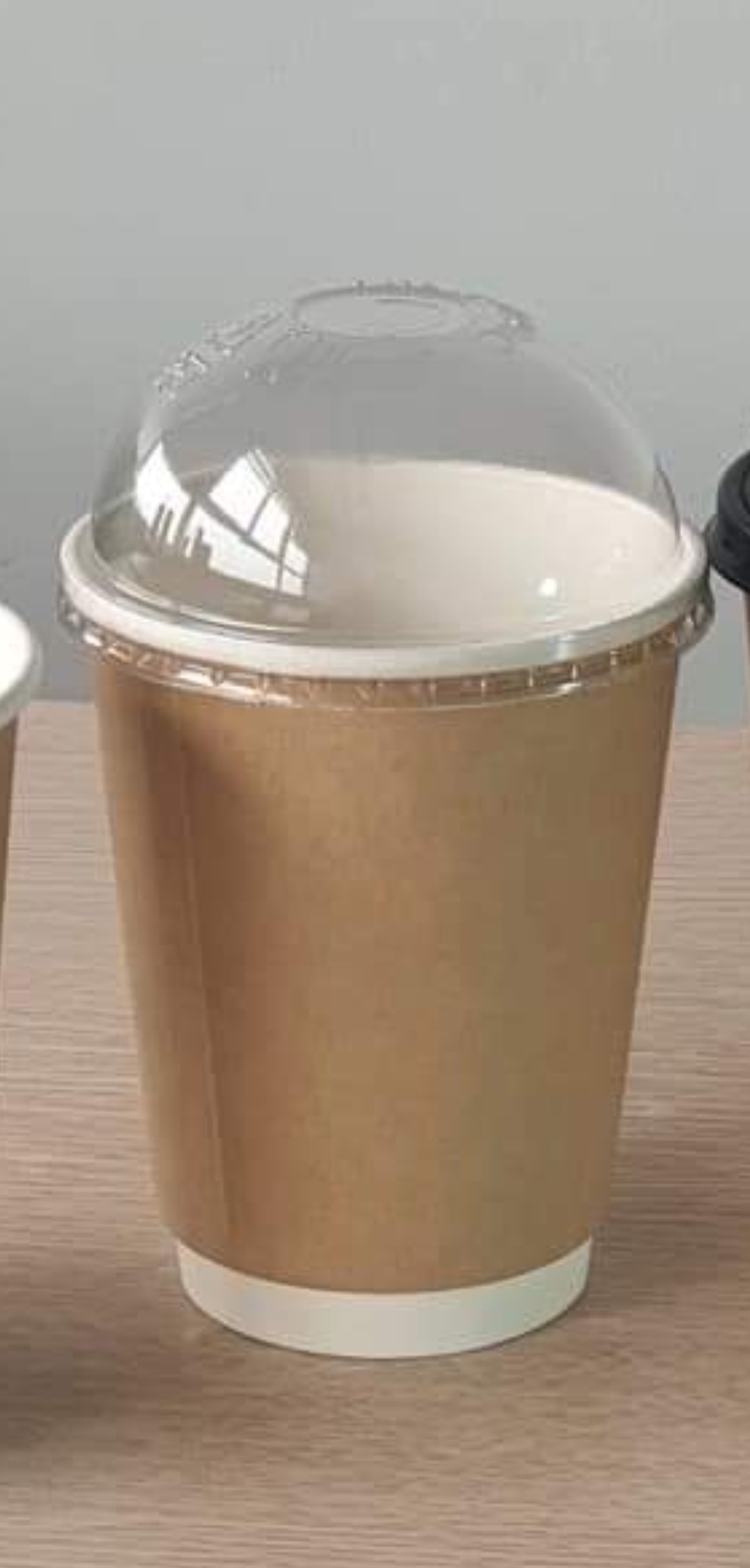 Ly giấy kraft 16oz - 500ml, Set 50-100 cái kèm nắp