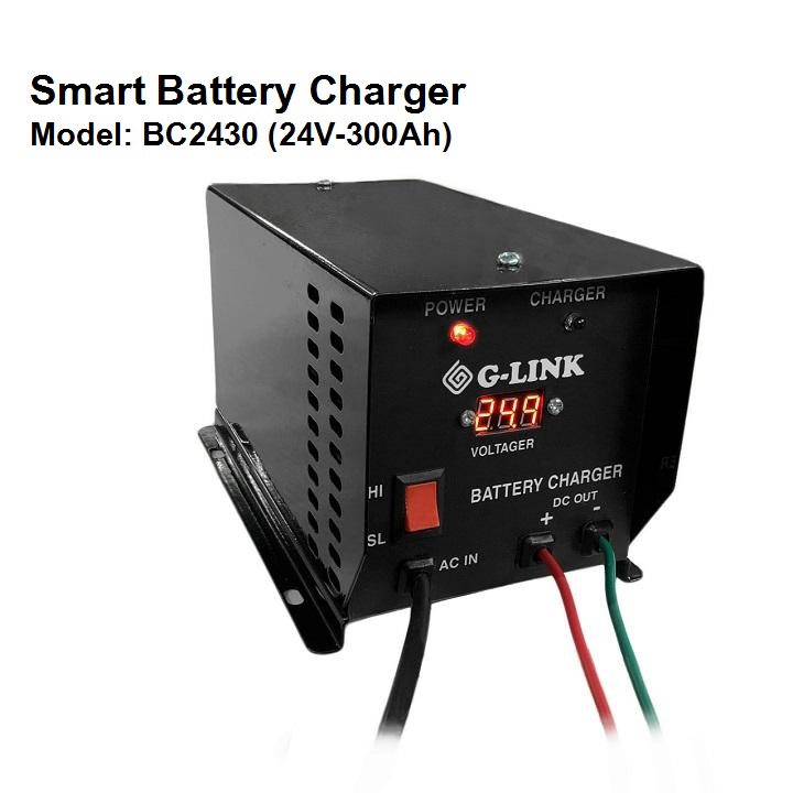 Sạc bình ắc quy máy phát điện tự động g-link bc-2430, 24v-300ah