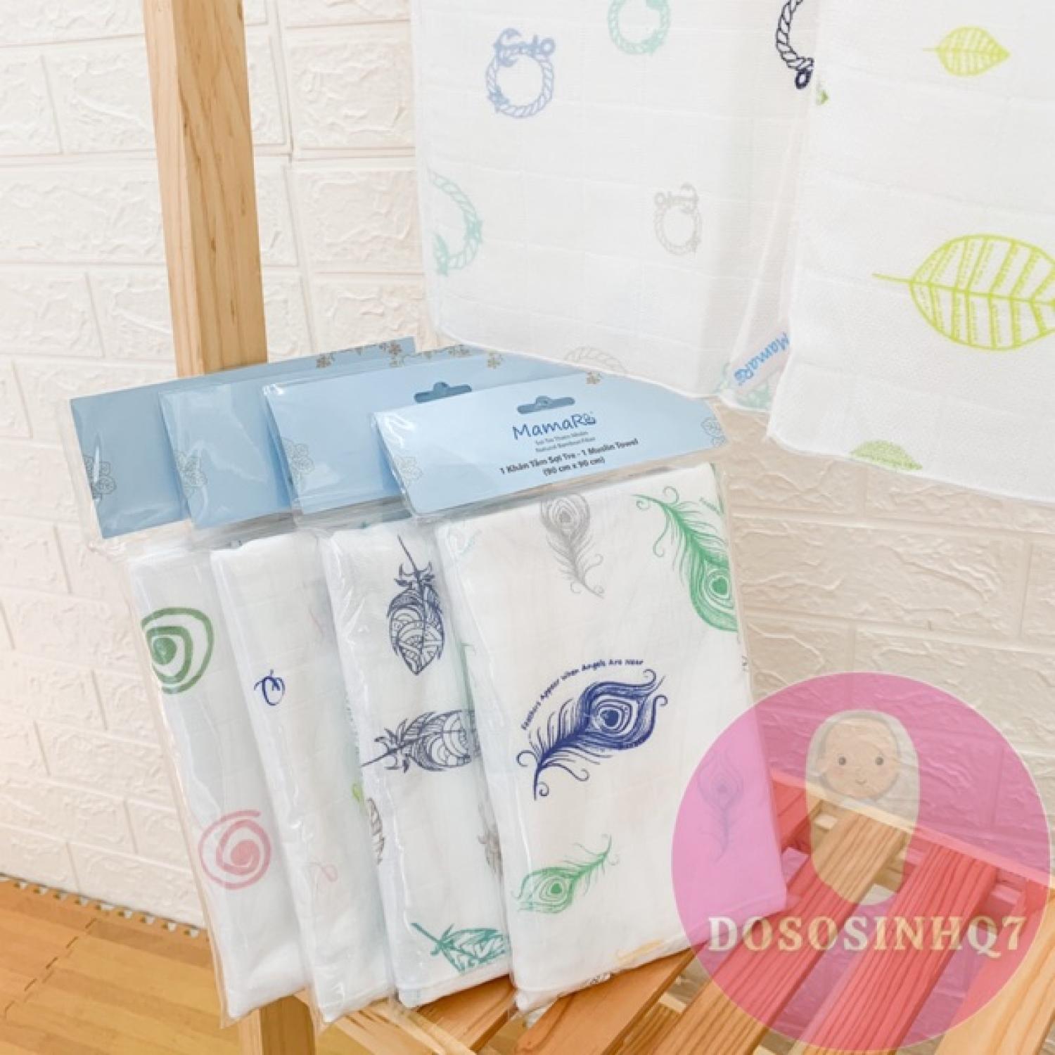 Khăn tắm sợi tre mamaru 90x90cm