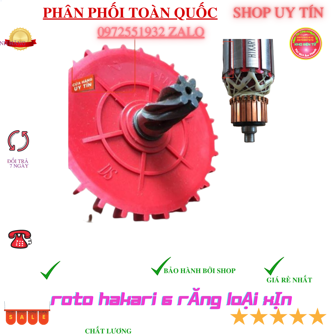 Roto máy khoan đục 6 răng Hikari thái lan