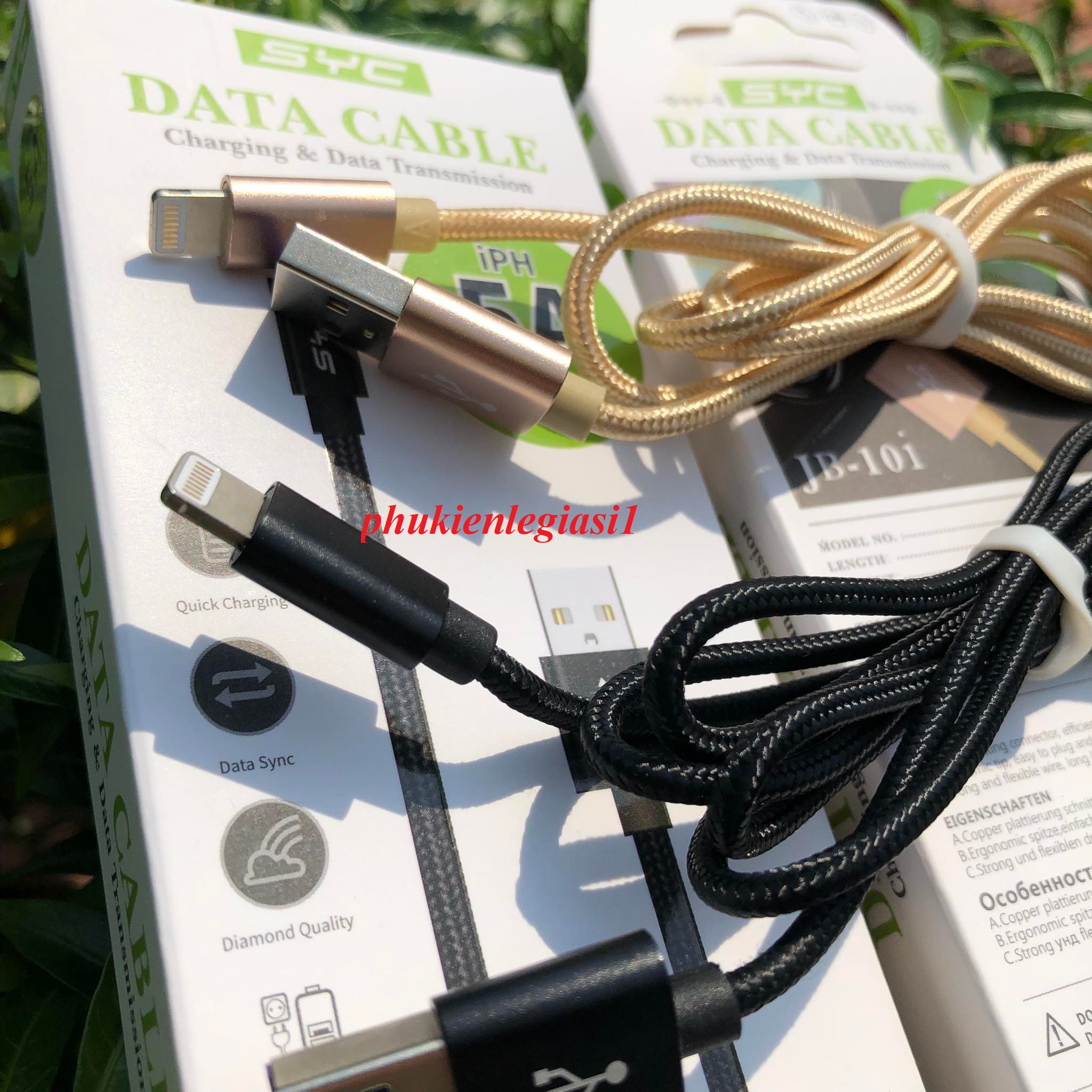 XÃ HÀNG THANH LÝ Cáp sạc SYC JB10 dây dù dài 1M