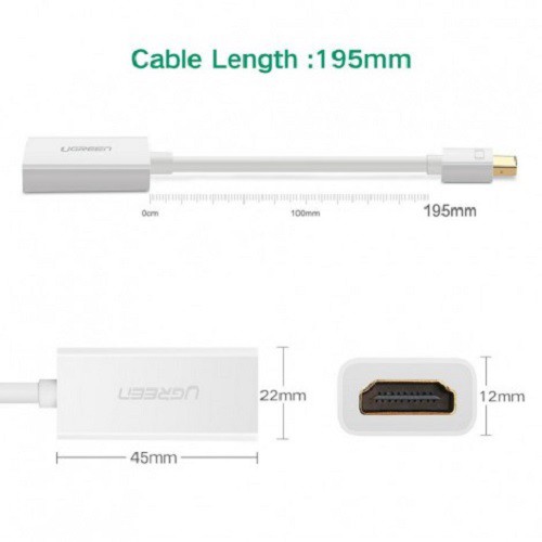 Cáp Mini DisplayPort sang HDMI Ugreen 10460