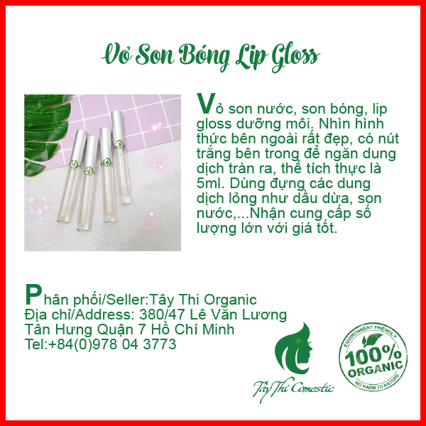 Vỏ LipGloss Dầu Dừa Dưỡng Môi
