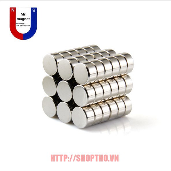 Nam Châm Trắng Tròn D10*5Mm (Set 10 Cái)