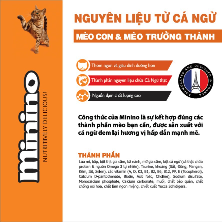 MININO 1,3KG- THỨC ĂN CHO MÈO (GÓI SIÊU TIẾT KIỆM)