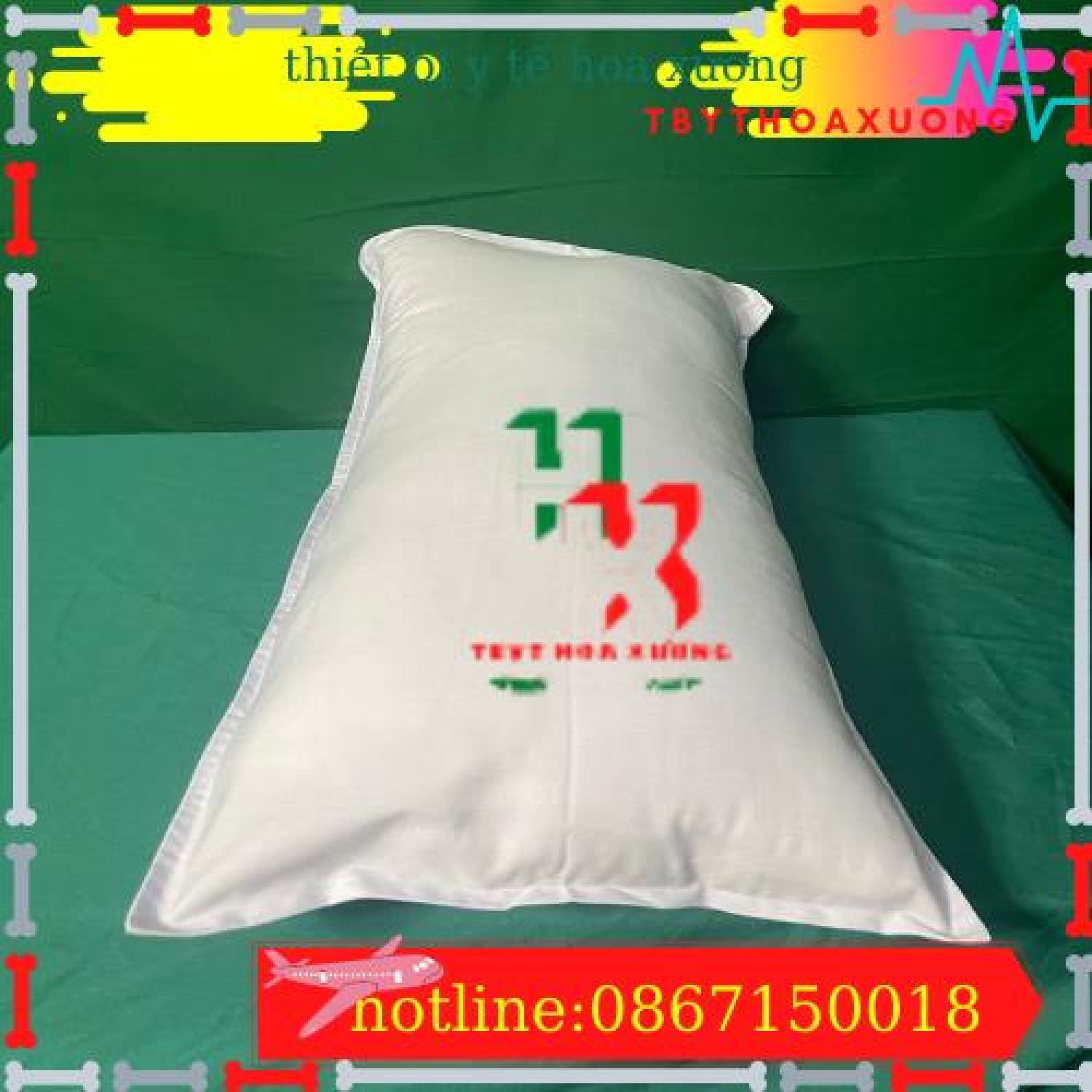 Vỏ Gối y tế màu trắn-,màu xanh