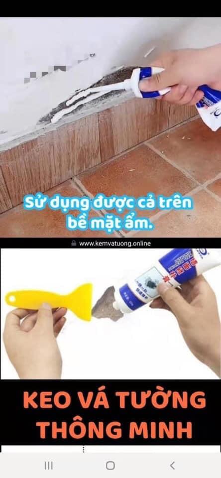 KEO VÁ TƯỜNG TIỆN DỤNG (TẶNG KÈM VÒI BƠM KEO VÀ THANH MÀI TƯỜNG)