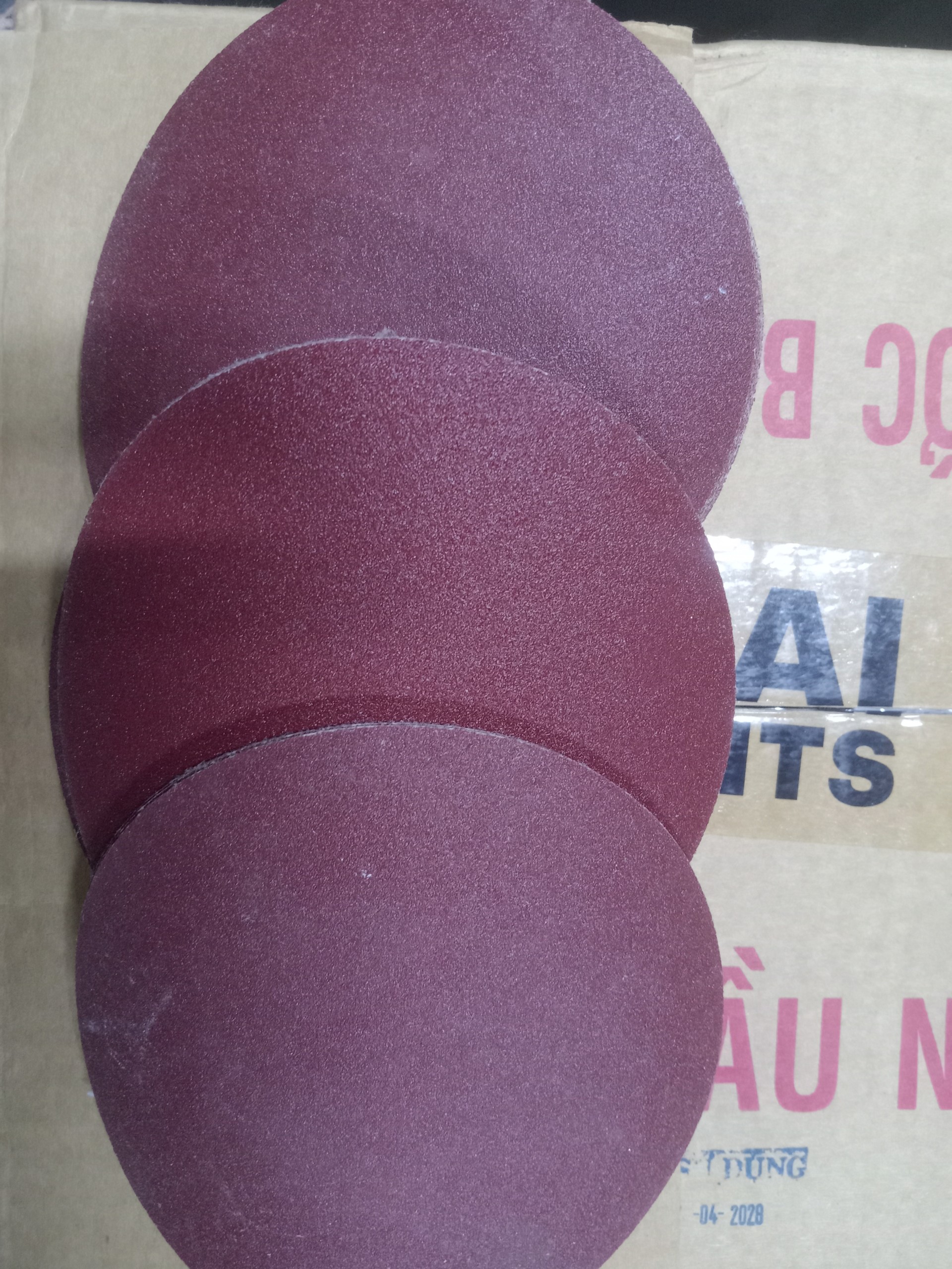 Giấy Nhám Tròn, Nhám dán khổ 100mm (P40 - P240), đế dán nhám 100mm