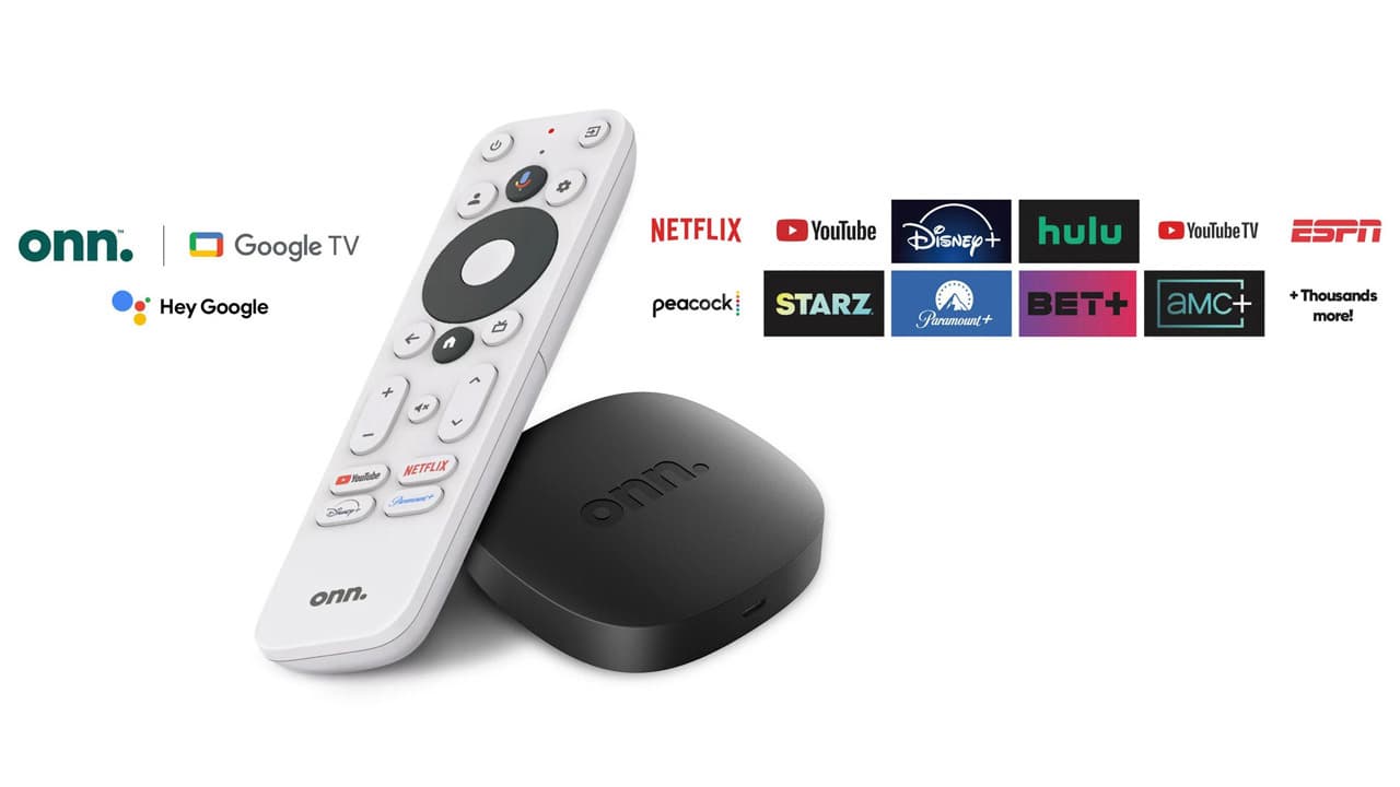 Android Tivi Box Onn Android Box TV Android 12 4K UHD HDR Google Cast Chrome Cast Netflix
