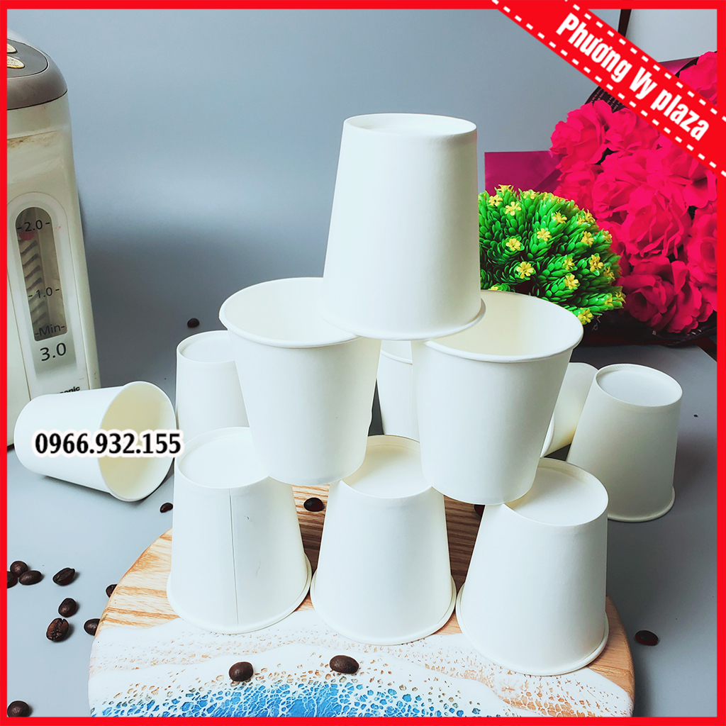 500 Ly giấy trắng 6oz ~ 180ml cốc giấy NHẬP KHẨU HÀN QUỐC (cốc dùng cho văn phòng, sự kiện)