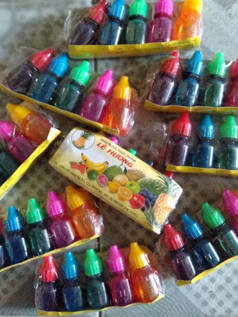 MÀU NƯỚC THỰC PHẨM LỆ HƯƠNG {5 LỌ 5 MÀU}