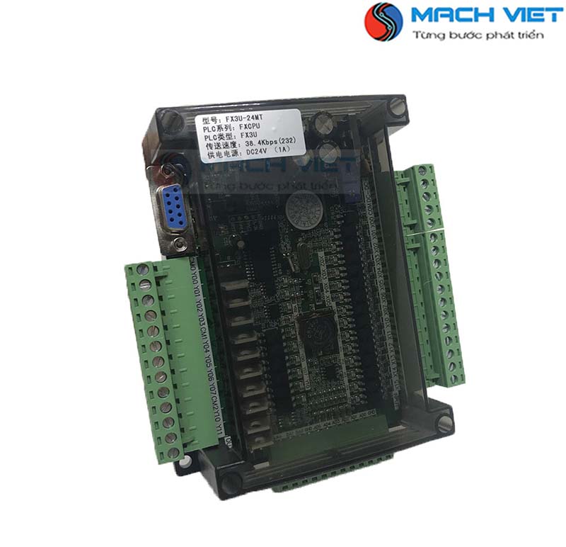Board lập trình plc fx3u 24mt 6ad 2da có pin, rs485