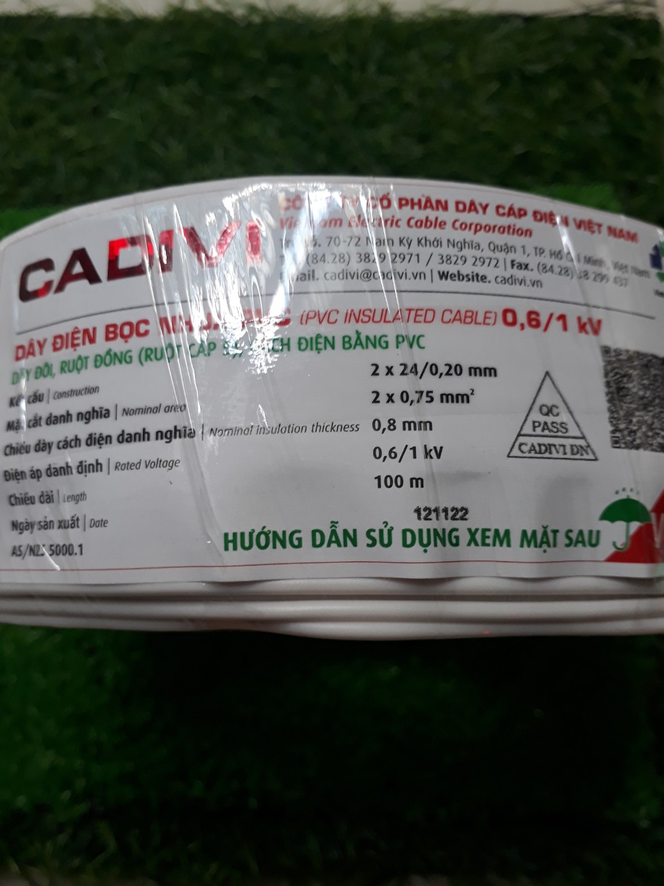 Dây cáp điện đôi cadivi(tính theo cuộn)