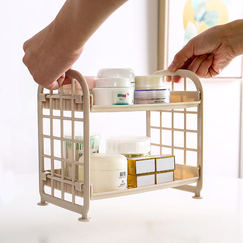 Kệ nhựa 2 tầng mini để bàn