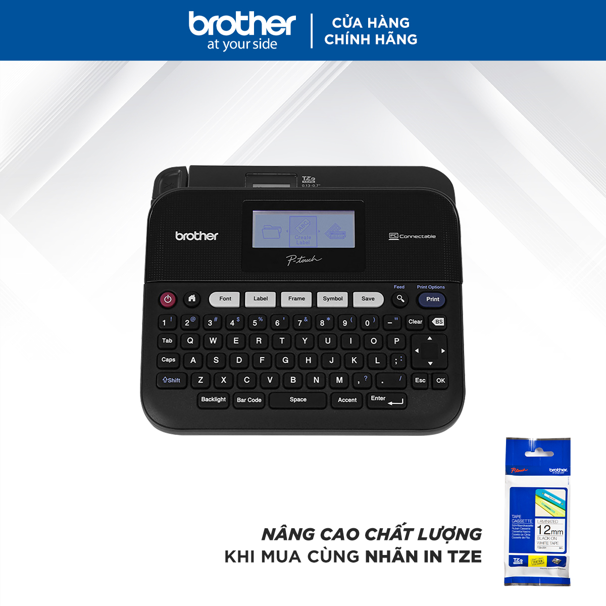 Máy in nhãn để bàn Brother PT-D450
