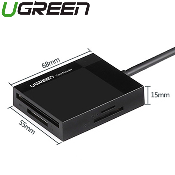 Đầu đọc thẻ USB 3.0 hỗ trợ thẻ TF/SD/CF/MS dài 0.5m UGREEN 30229