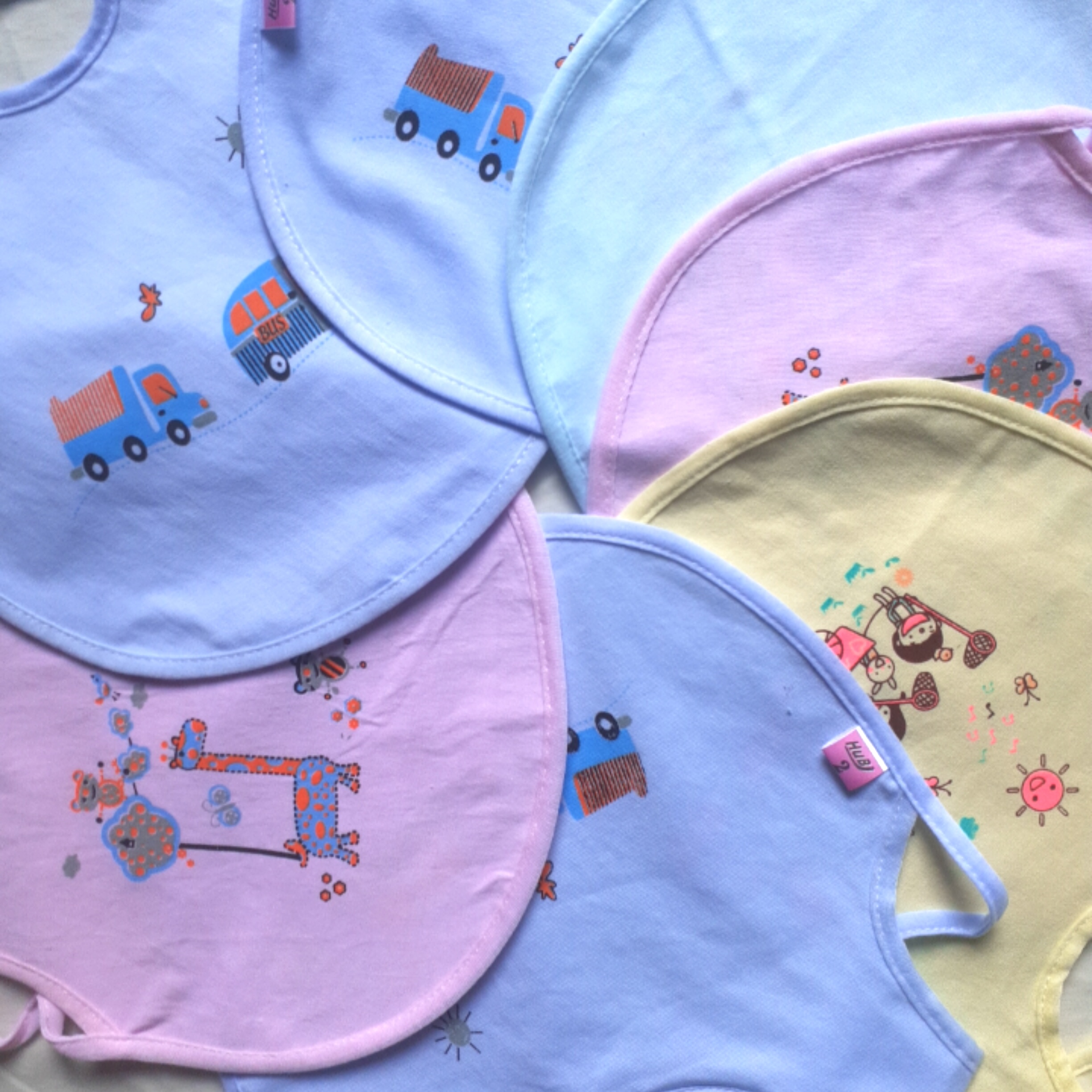 [Waterproof] Waterproof Cotton Bibs (with Buttons)