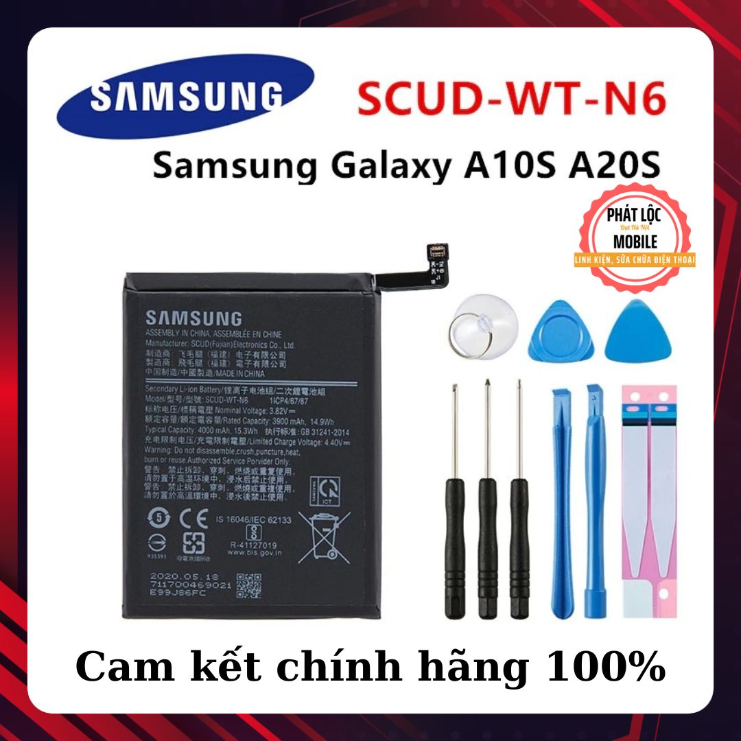 Pin Samsung Galaxy A11/ A10s/ A20s zin chính hãng Samsung sản xuất, Dung lượng 4000mAh, Bảo hành 3 tháng, Tặng kèm bộ tua vít mở máy