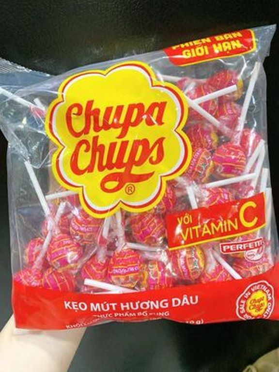 Kẹo Mút Chupa Chups Vị Dâu 10 Cây