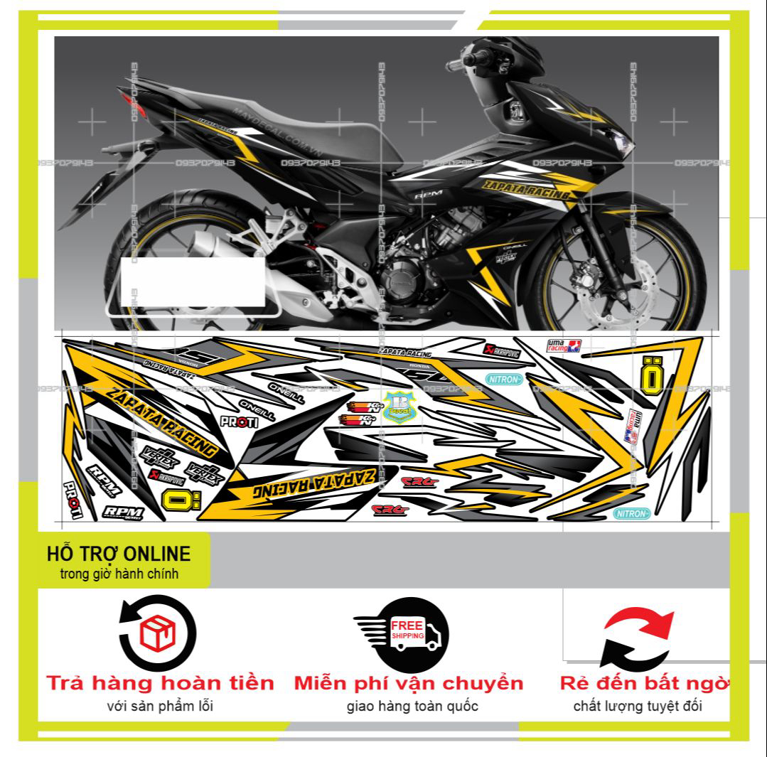 TEM RỜI WINNER X VÀNG ĐEN 25227