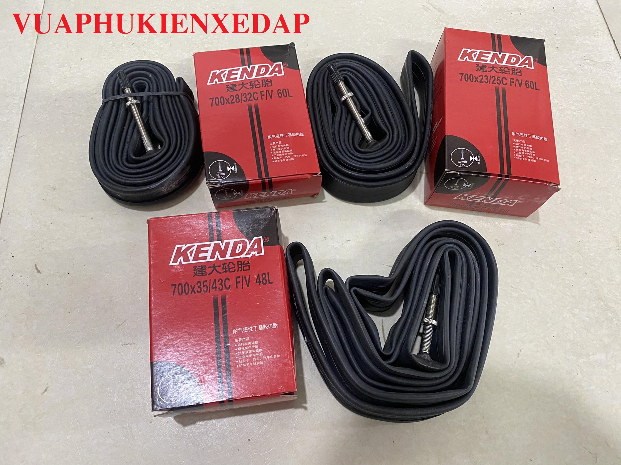 Săm kenda bánh 700 x 23c - 45c sử dụng van gạo