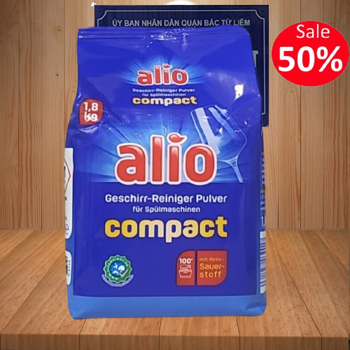 Combo Nước làm bóng bát alio 1 lít hoặc Muối alio 2kg dùng cho máy rửa bát