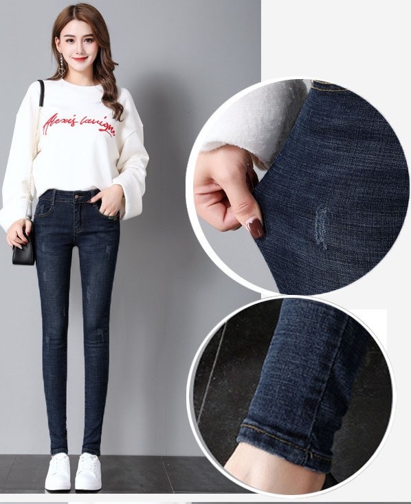 Quần jean nữ DÀI CÀO XƯỚC NHẸ  1032.05