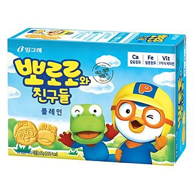 Bánh quy cho bé pororo khủng long 65g hàn quốc