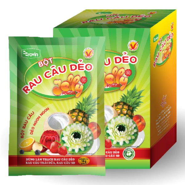 Bột rau câu dẻo jelly - hoàng yến - gói 10g