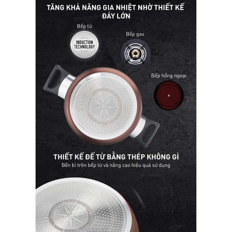 Nồi thân cao Tefal Day By Day 22cm