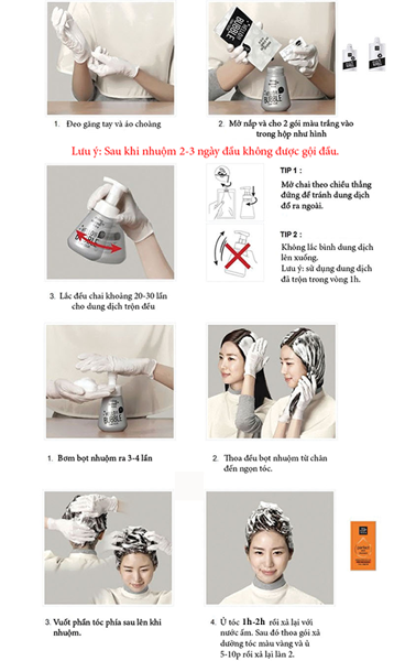 [HCM][Chính Hãng Mise En Scene] Thuốc Nhuộm Tóc Dạng Bọt Hello Bubble Foam BlackPink - Màu Metallic Ash (Nâu tím khói)