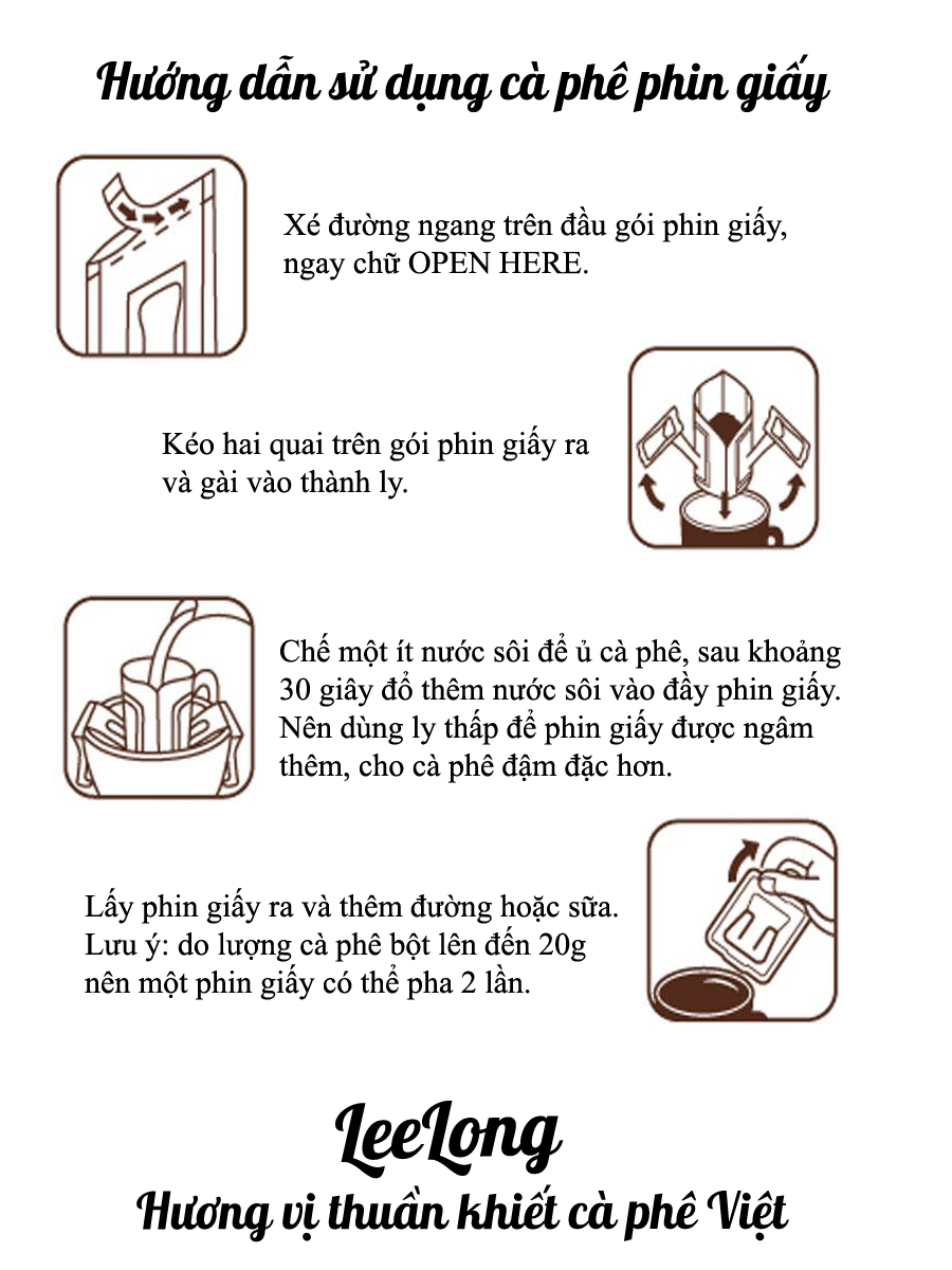 30 GÓI CÀ PHÊ PHIN GIẤY (20g x 30 gói)