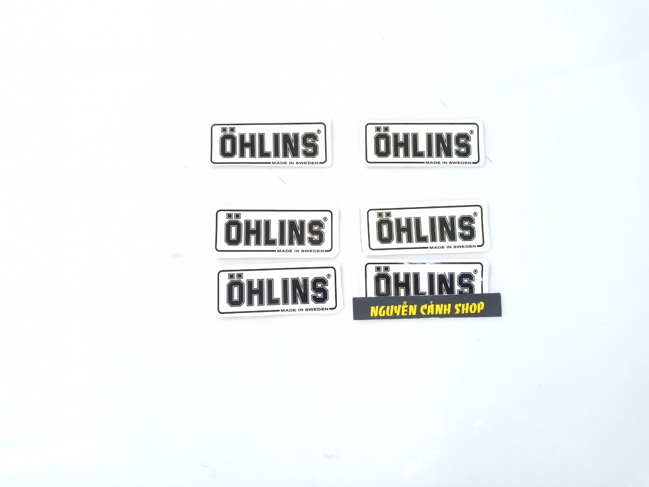 2 tem ohlins dán cho phuộc xe máy