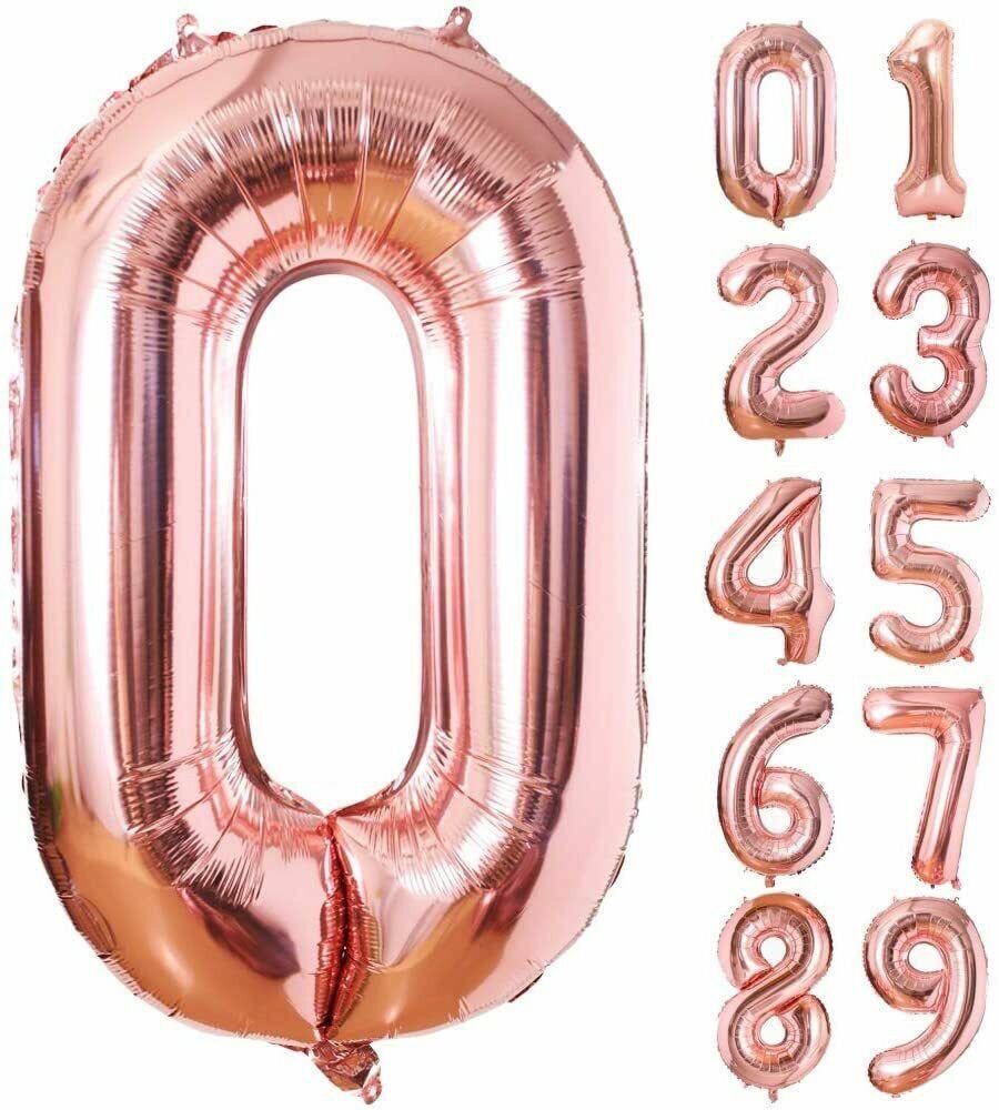 Bóng số rosegold balloon number 70cm bso25
