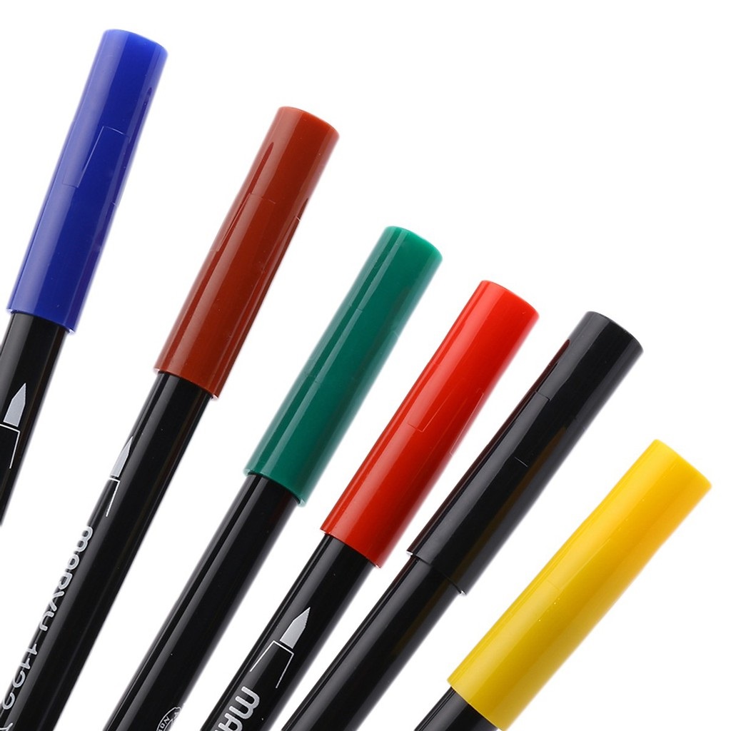 [HCM](P1) BÚT BRUSH MARKER MARVY UCHIDA LE PLUME II (MÀU CƠ BẢN NHIỀU MÀU)
