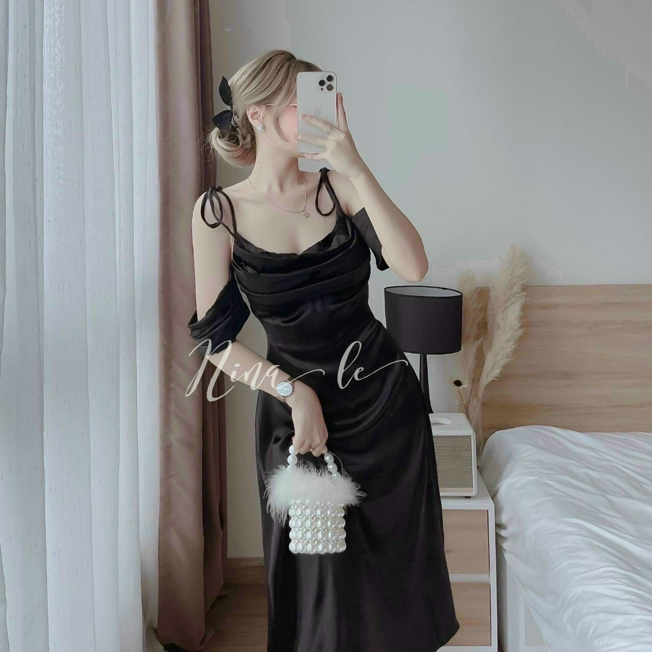 [HOÀN TIỀN MAX + FREESHIP MAX 15%] Đầm Phi Lụa 2 Dây Cột Có Mút Dáng Dài Đầm Dự Tiệc Cho Nàng 2 Màu