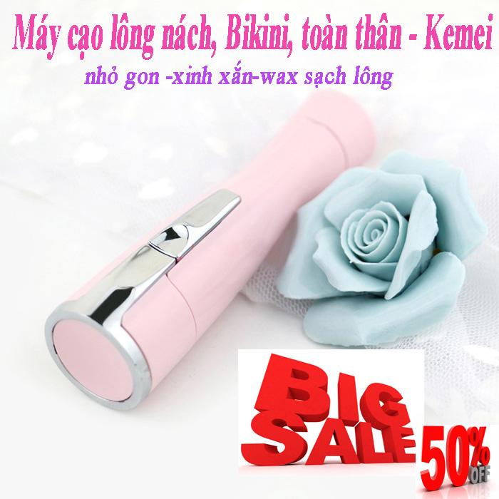 Máy triệt lông vĩnh viễn Máy Cạo Lông Kemei –wax lông tay, lông chân, ria mép cực sạch, không sợ  rát, BamBooShop6789 giảm giá sốc 50% Mã SP 222