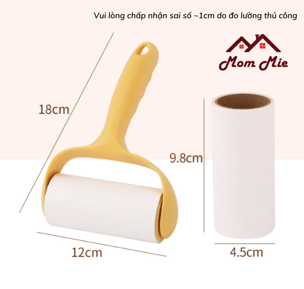 [Hcm]Dust Roller for Clothes, Sofas, Carpets, Shoes - Hair Dust Roller Paper - K017