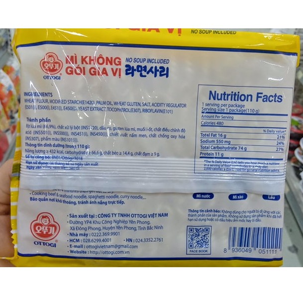 Mì Không Gia Vị Ottogi