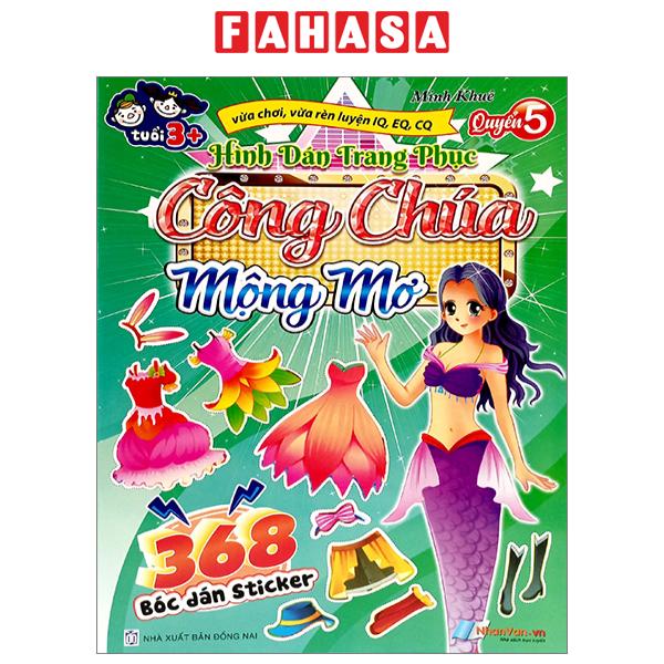 Fahasa - 368 bóc dán sticker - hình dán trang phục công chúa - quyển 5 - mộng mơ
