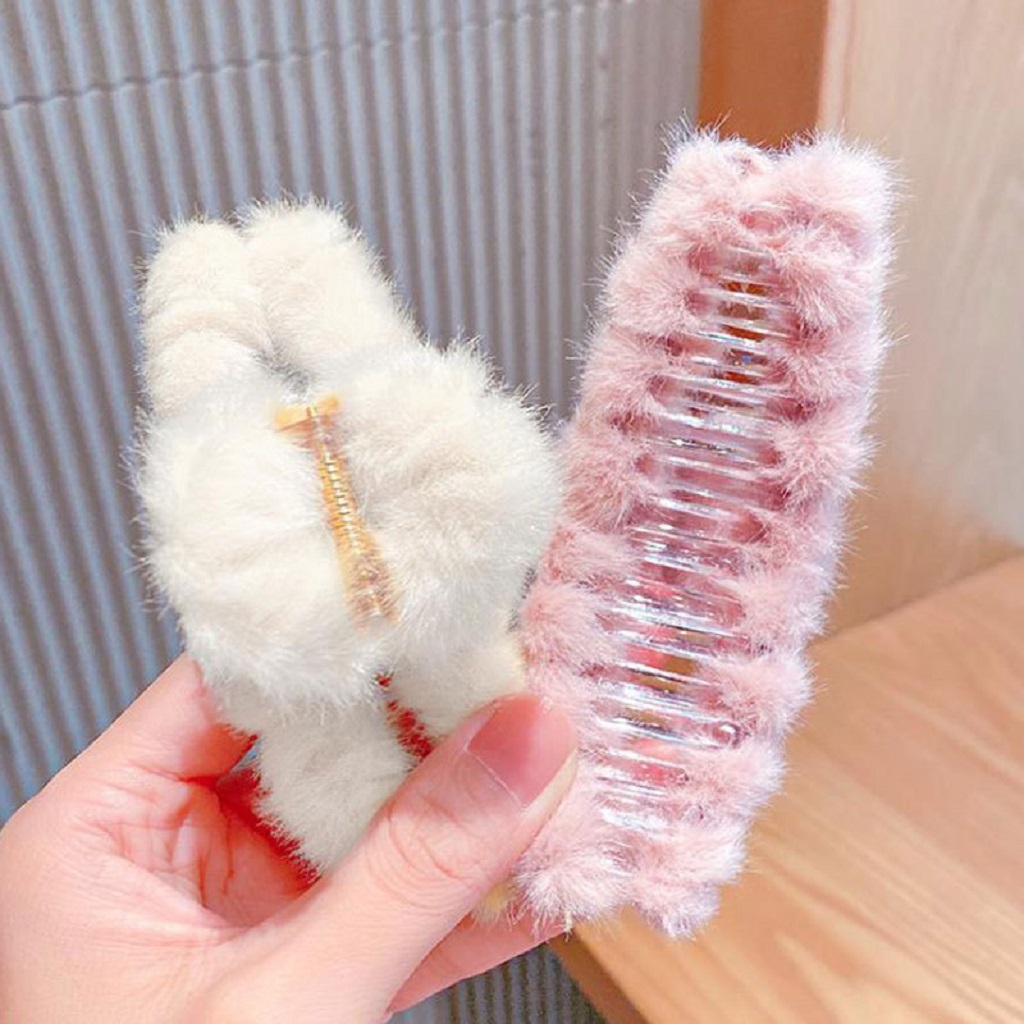 Kẹp tóc hàm cá mập chất lông phong cách thời trang hàn quốc Mã 24