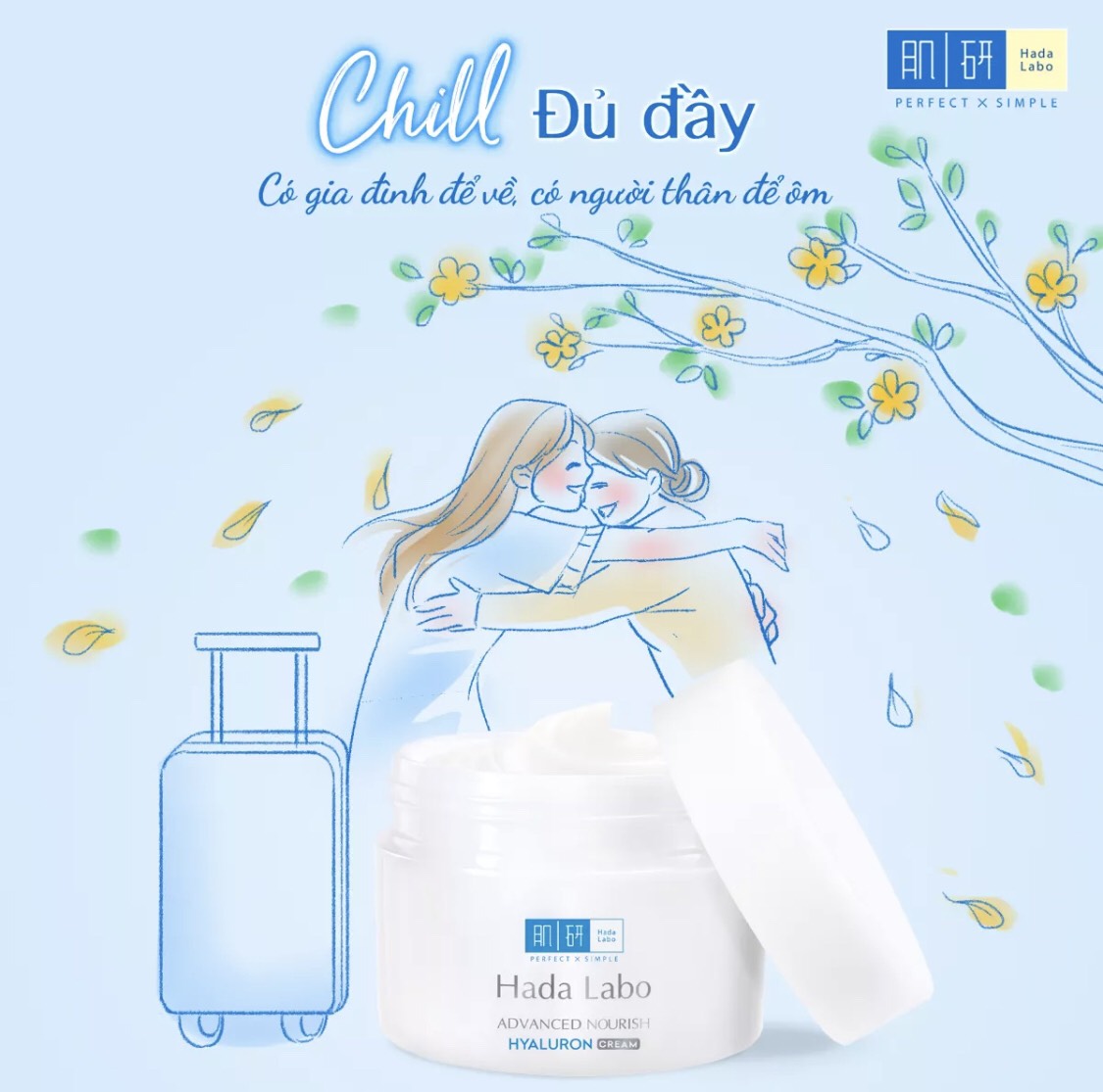 Bộ 3 sản phẩm Hada Labo Advanced Nourish (Kem rửa mặt 80g + Dung dịch dưỡng da thường 100ml + Kem dưỡng 50g)