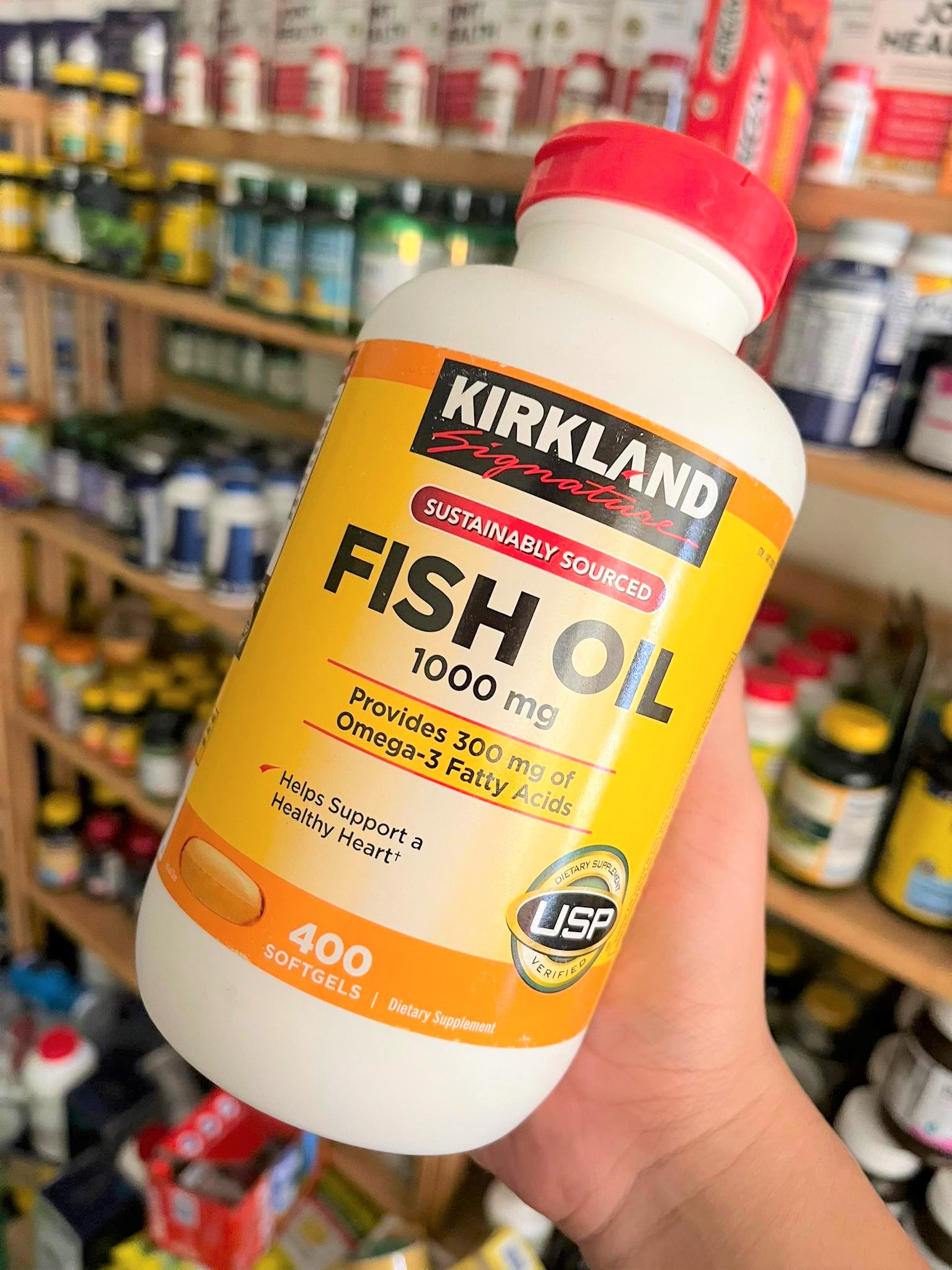Dầu Cá Omega 3 Kirkland Signature Fish Oil 1000mg - 400 Viên Mẫu Mới