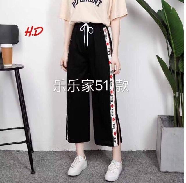 Quần ống rộng phen đi xẻ gấu hda0719