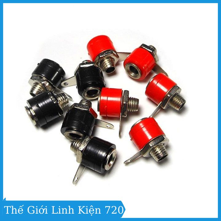 Jack nối JS90 ngắn hai màu đỏ đen