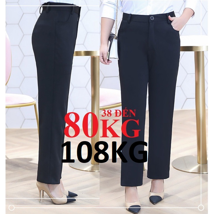 Quần Tây Bigsize cơ bản 2 Ly cho Chị Em Mũm Mĩm  tới 108KG vải tuyết mưa cao cấp.