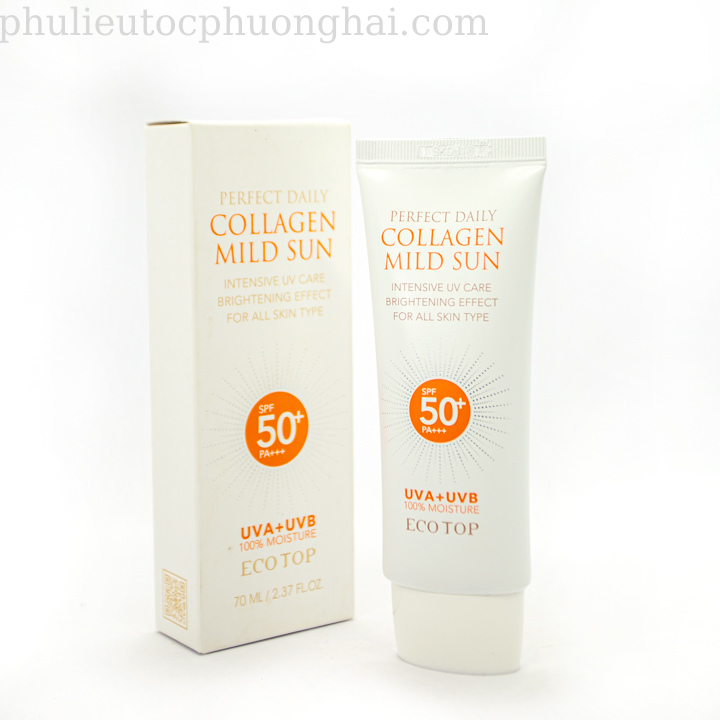 Kem Chống Nắng ECOTOP Perfect Daily Collagen Mild Sun SPF50 PA+++ – Dưỡng Ẩm, Chống Nắng, Chống Lão Hóa (50ml)