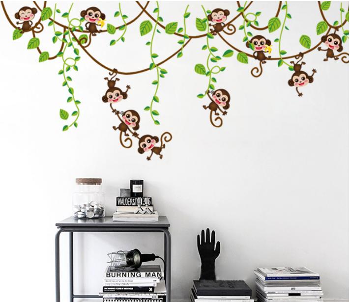 [HCM]Decal trang trí Dây leo Khỉ