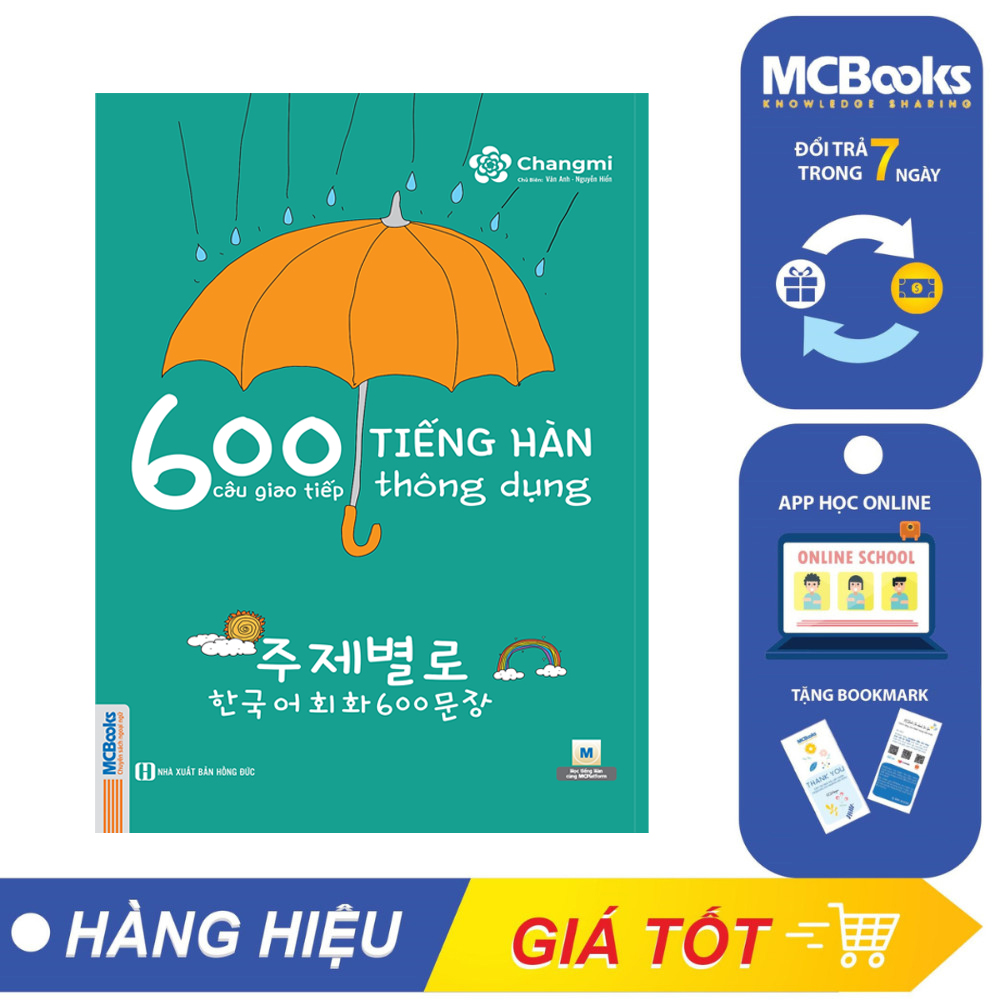 Sách - 600 câu giao tiếp tiếng hàn thông dụng - Tự tin giao tiếp với người bản ngữ - McBooks